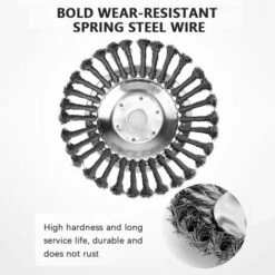 TANCYCO Kit De Tête De Coupe De Débroussailleuse En Fil D'acier Têtes De Coupe De Brosse D'herbe De Jardin De Rechange De 8 Pouces Pour L'ébavurage D'élimination De La Rouille De L'herbe -Débroussailleuse Soldes Magasin 60906299 3