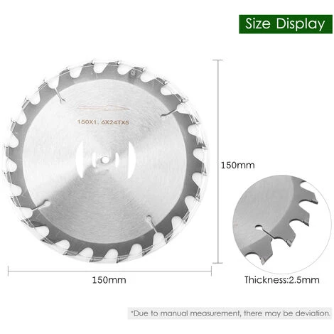 TANCYCO 6 Pouces 150mm 24 Dents Tondeuse à Gazon Circulaire Métal Lame De Scie Ronde Scie Cutter électrique Désherbeur Accessoire 4 TANCYCO 6 Pouces 150mm 24 Dents Tondeuse à Gazon Circulaire Métal Lame De Scie Ronde Scie Cutter électrique Désherbeur Accessoire – Image 2