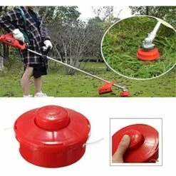 DECKON PC Universel 2 Ligne Bosse En Plastique Strimmer Tête Tondeuses À Gazon Cutter Rouge