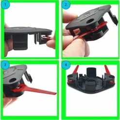 DECKON 120 Pièces Lames De Rechange Pour Coupe Bordure,Tondeuse à Gazon En Plastique Lames,Lames De Coupe En Plastique De Remplacement,Lames De Grass Trimmer Brush Cutter,Lames En Plastique De Rechange -Débroussailleuse Soldes Magasin 61181995 3