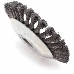 JOORRT Tête De Débroussailleuse Conique En Fil De Fer Noué Pour Tondeuse à Gazon - Plateau De Désherbage En Métal Pour Débroussailleuse (Diamètre Extérieur150mm, Trou Intérieur 25mm)