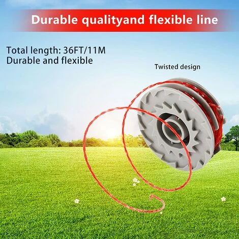 HIASDFLS Bobine De Fil De Rechange Pour Débroussailleuse Contour Mini Trim Multi Trim Power Trim Et Revolution 1,5 Mm 4 HIASDFLS Bobine De Fil De Rechange Pour Débroussailleuse Contour Mini Trim Multi Trim Power Trim Et Revolution 1,5 Mm – Image 2
