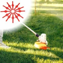 FVBJD Lot De 24 Couteaux De Débroussailleuse Rouge - Coupe-bordure En Plastique - Outil De Jardin - Lame De Rechange Pour Coupe-bordure Sans Fil (rouge) -Débroussailleuse Soldes Magasin 61286809 4