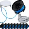 FVBJD 10 Pièces AC14RL3A Ligne De Bobine Coupe-Herbe De Rechange 11 Ft 0,065 Pouce Bobine De Corde D'Herbe Ligne De Bobine De Coupe, 2 Bobine Coupe-Bordures Compatible Avec Ryobi 18V, 24V, 40V -Débroussailleuse Soldes Magasin 61286813 1