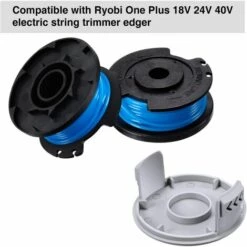 FVBJD 10 Pièces AC14RL3A Ligne De Bobine Coupe-Herbe De Rechange 11 Ft 0,065 Pouce Bobine De Corde D'Herbe Ligne De Bobine De Coupe, 2 Bobine Coupe-Bordures Compatible Avec Ryobi 18V, 24V, 40V -Débroussailleuse Soldes Magasin 61286813 5