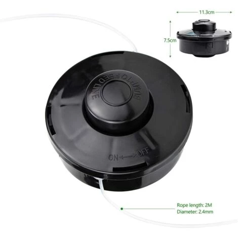 PREMIER Lot De 2 Tête De Débroussailleuse Universelle A6481 Nylon Bobine De Rechange De Tondeuse Débroussailleuse Tête De Coupe M10 X 1,25 Pour Débroussailleuse Thermique à Essence 4 PREMIER Lot De 2 Tête De Débroussailleuse Universelle A6481 Nylon Bobine De Rechange De Tondeuse Débroussailleuse Tête De Coupe M10 X 1,25 Pour Débroussailleuse Thermique à Essence – Image 2