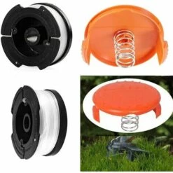 JOORRT 3 Pièces Bobine De Rechange De Tondeuse à Gazon En Nylon Bobine De Fil Debroussailleuse Avec 1 Paquet Capuchon 1 Ressort Bobines De Remplacement De Trimmer -Débroussailleuse Soldes Magasin 63519859 3