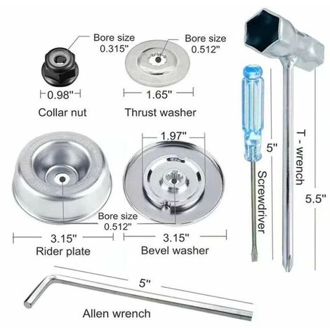 SINCèREETALI Accessoires De Tondeuse à Gazon De Tête De Désherbage De Fil Torsadé De Type Bol De Fil Torsadé De Jardin (disque De Fil De 6 Pouces) 4 SINCèREETALI Accessoires De Tondeuse à Gazon De Tête De Désherbage De Fil Torsadé De Type Bol De Fil Torsadé De Jardin (disque De Fil De 6 Pouces) – Image 2