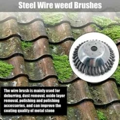 Dontodent Débroussailleuse à Gazon Tête De Coupe-cordon Avec Roue En Fil D'acier Solide Brosse à Mauvaises Herbes Ronde En Métal Outil De Désherbage Multifonctionnel -Débroussailleuse Soldes Magasin 63740361 5