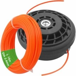 ZOLGINAH M10 X 1,25 à Gauche Tête De Universelle Accessoire Professionnel & Fil De Nylon Rond 2,4 Mm X 15 M Pour Débroussailleuse