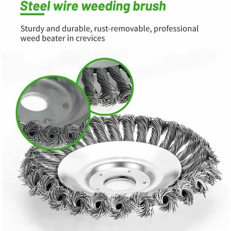 SINCèREETALI Brosse De Débroussailleuse, Tête De Brosse De Désherbage, Brosse De Désherbage De Débroussailleuse, Brosse De Désherbage Métallique, Environ 6 Pouces, Accessoires De Tondeuse à Gazon 4 SINCèREETALI Brosse De Débroussailleuse, Tête De Brosse De Désherbage, Brosse De Désherbage De Débroussailleuse, Brosse De Désherbage Métallique, Environ 6 Pouces, Accessoires De Tondeuse à Gazon – Image 2