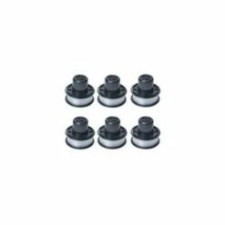 SINCèREETALI Corde De Tonte De Remplacement Compatible BLACK+DECKER, Corde De Couverture De Bobine RS136, Capuchon De Bobine, Bobine De Tête De Corde, Paquet De 6