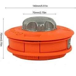 SINCèREETALI Tête De Tondeuse à Gazon - Tête De Coupe Universelle à 2 Lignes, Brosse En Nylon En Aluminium Fileté M10, Bobine De Bosse De Tondeuse (orange) -Débroussailleuse Soldes Magasin 63820556 2