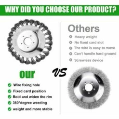 SINCèREETALI Weed Head Brosse à Désherbage En Fil D'acier 6 Pouces Brosse Rotative Disque De Brosse Pour Outils De Pelouse Jardin Agriculture - Remplacement Pour La Tonte -Débroussailleuse Soldes Magasin 63821549 3