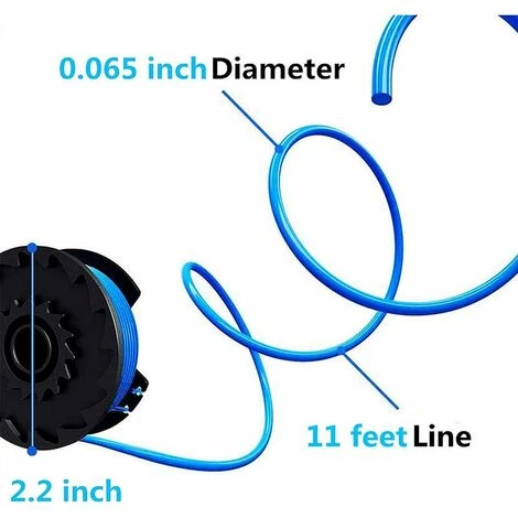 SINCèREETALI Lot De 8 Bobines De Rechange Pour Coupe-bordures De 0,065 Pouce Pour Ryobi 18v 24v 40v Compatible Avec Ryobi One+ AC14RL3A, Coupe-bordures Sans Fil De 11 Pieds, 6 Bobines + 2 Capuchons De Coupe-bordures 5 SINCèREETALI Lot De 8 Bobines De Rechange Pour Coupe-bordures De 0,065 Pouce Pour Ryobi 18v 24v 40v Compatible Avec Ryobi One+ AC14RL3A, Coupe-bordures Sans Fil De 11 Pieds, 6 Bobines + 2 Capuchons De Coupe-bordures – Image 3