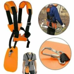 FOZIY Bretelles Réglables à Double Boutonnage Pour Débroussailleuses Taille-bordures Rembourrage Avec Panneaux De Protection De Jardin，Fonepro