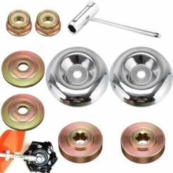 JUNJUN-9 Pièces Kit Ecrou Tete Debroussailleuse,Lame En Métal De Vitesses Universelle De Tondeuse,Débroussailleuse En Métal Accessoires,Pour Sylviculture Débroussailleuse Jardin Tondeuse à Gazon