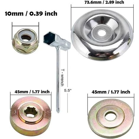 JUNJUN-9 Pièces Kit Ecrou Tete Debroussailleuse,Lame En Métal De Vitesses Universelle De Tondeuse,Débroussailleuse En Métal Accessoires,Pour Sylviculture Débroussailleuse Jardin Tondeuse à Gazon 4 JUNJUN-9 Pièces Kit Ecrou Tete Debroussailleuse,Lame En Métal De Vitesses Universelle De Tondeuse,Débroussailleuse En Métal Accessoires,Pour Sylviculture Débroussailleuse Jardin Tondeuse à Gazon – Image 2