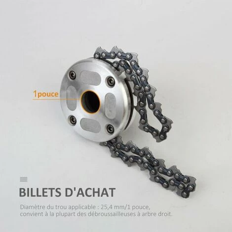 GroupM Tête De Débroussailleuse à Chaîne (joint Universel) Accessoires De Débroussailleuse Pour Tondeuse à Gazon 5 GroupM Tête De Débroussailleuse à Chaîne (joint Universel) Accessoires De Débroussailleuse Pour Tondeuse à Gazon – Image 3