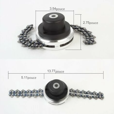 GroupM Tête De Débroussailleuse à Chaîne (joint Universel) Accessoires De Débroussailleuse Pour Tondeuse à Gazon 6 GroupM Tête De Débroussailleuse à Chaîne (joint Universel) Accessoires De Débroussailleuse Pour Tondeuse à Gazon – Image 4