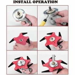 GroupM Tondeuse à 6 Feuilles Tondeuse à Gazon 6 Feuilles Coupe Herbe Tête De Coupe Débroussailleuse Accessoires Tête De Coupe 6 Feuilles -Débroussailleuse Soldes Magasin 63894298 2