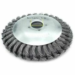 ENLENK Tête De Désherbage Fil D'acier, 6 Pouce Brosse Rotative Disque De Pinceau à Roue Pour Outils De Pelouse Jardin Agriculture - Trou Intérieur 25.4mm (6 Pouce)