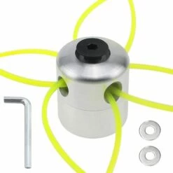 Têtes Pour Débroussailleuses Universelle En Aluminium M10 Strimmer Head Avec 4 Fils 1 Clé Hexagonale Et 2 Rondelles Tête Coupe-Bordure Pour Tondeuse À Gazon Gdrhvfd