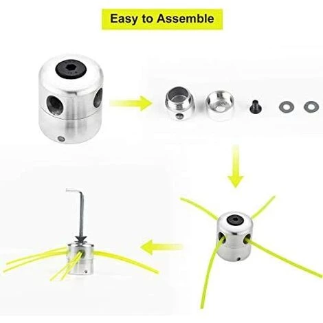 Lot De 2 Têtes De Débroussailleuse Universelles En Aluminium - Tête Double Fil - Bobine De Fil En Nylon - Accessoire Pour Débroussailleuse Gdrhvfd 6 Lot De 2 Têtes De Débroussailleuse Universelles En Aluminium - Tête Double Fil - Bobine De Fil En Nylon - Accessoire Pour Débroussailleuse Gdrhvfd – Image 4
