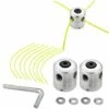 ARC-EN-CIéL Tête De Débroussailleuse Universelle Aluminium Fils Tête Coupe-bordure Tête Double Fil Bobine Tête Fil Nylon Pour Tondeuse, 2 Têtes De Fil + 8 Fils,Arcenciél -Débroussailleuse Soldes Magasin 64126754 1