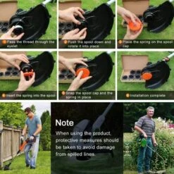 ARC-EN-CIéL Bobine Fil Coupe Bordure Pour Black Et Decker Coupe-Bordures, 6 Bobine De Fil Debroussailleuse Avec 1 Couvercle De Bobine Et 1 Ressort,Arcenciél -Débroussailleuse Soldes Magasin 64127271 3