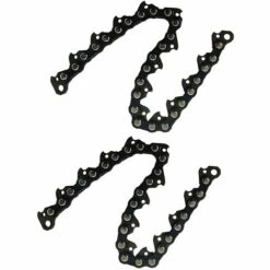 CARILLONSàVENT Têtes De Tondeuse à Gazon Noires Pour Accessoires Durables Agricoles De Jardin En Acier Au Manganèse Extérieur Désherbage Dur Et Longue Durée De Vie 2 Chaînes, Carivent -Débroussailleuse Soldes Magasin 64139492 2