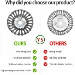 CARILLONSàVENT Tête De Débroussailleuse Conique En Fil De Fer Noué Pour Tondeuse à Gazon - Plateau De Désherbage En Métal Pour Débroussailleuse ((Diamètre Extérieur200mm, Trou Intérieur 25mm)) Carivent -Débroussailleuse Soldes Magasin 64140327 3