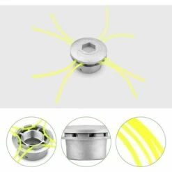 MèREÉTERNEL Aluminium Fils Tête Coupe-Bordure, Tête De Débroussailleuse Universelle Accessoire De Débroussailleuse Avec 4 Lignes Pour Tondeuse à Gazon, 72 X 44.5 Mm Ternel 9 MèREÉTERNEL Aluminium Fils Tête Coupe-Bordure, Tête De Débroussailleuse Universelle Accessoire De Débroussailleuse Avec 4 Lignes Pour Tondeuse à Gazon, 72 X 44.5 Mm Ternel -Débroussailleuse Soldes Magasin 64171943 3