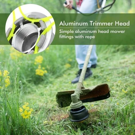 MèREÉTERNEL Aluminium Fils Tête Coupe-Bordure, Tête De Débroussailleuse Universelle Accessoire De Débroussailleuse Avec 4 Lignes Pour Tondeuse à Gazon, 72 X 44.5 Mm Ternel 6 MèREÉTERNEL Aluminium Fils Tête Coupe-Bordure, Tête De Débroussailleuse Universelle Accessoire De Débroussailleuse Avec 4 Lignes Pour Tondeuse à Gazon, 72 X 44.5 Mm Ternel – Image 4
