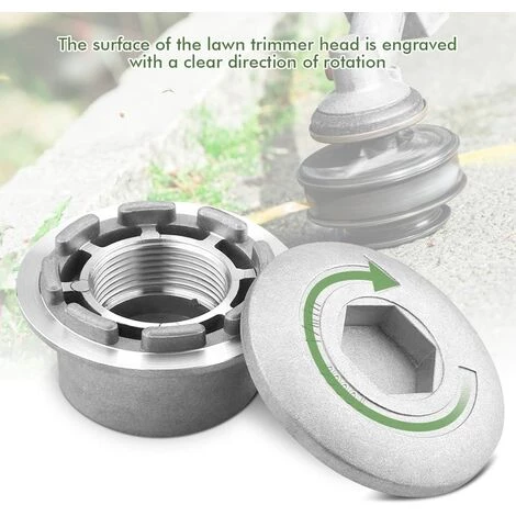 MèREÉTERNEL Aluminium Fils Tête Coupe-Bordure, Tête De Débroussailleuse Universelle Accessoire De Débroussailleuse Avec 4 Lignes Pour Tondeuse à Gazon, 72 X 44.5 Mm Ternel 7 MèREÉTERNEL Aluminium Fils Tête Coupe-Bordure, Tête De Débroussailleuse Universelle Accessoire De Débroussailleuse Avec 4 Lignes Pour Tondeuse à Gazon, 72 X 44.5 Mm Ternel – Image 5