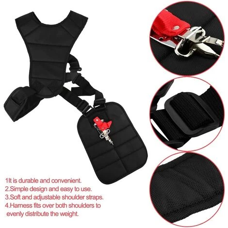 HAZEL Harnais à Double Sangle Rembourré En Nylon Durable Pour Tondeuse Débroussailleuse 5 HAZEL Harnais à Double Sangle Rembourré En Nylon Durable Pour Tondeuse Débroussailleuse – Image 3
