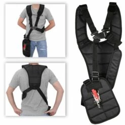ENLENK Ceinture Coupe-Bordures Noire Confort Double Bandoulière En Nylon Réglable Accessoires Pour Débroussailleuses Noir 11 X 4,7 X 3,6 Pouces -Débroussailleuse Soldes Magasin 64211997 3