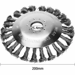 SINCèREETALI 8'' Brosse à Désherber Ronde Pour Débroussailleuse Outils De Pelouse, 200x25,4mm Tête Brosse Désherbage Avec Roue En Fil D'acier Massif Pour Jardin Agriculture (8 Pouce Accessoires Kit) 11 SINCèREETALI 8'' Brosse à Désherber Ronde Pour Débroussailleuse Outils De Pelouse, 200x25,4mm Tête Brosse Désherbage Avec Roue En Fil D'acier Massif Pour Jardin Agriculture (8 Pouce Accessoires Kit) -Débroussailleuse Soldes Magasin 64497916 5
