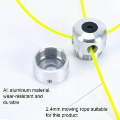JOORRT Te De Coupeherbe En Aluminium ;te De ;broussailleuse Universelle Te De Coupe Bobine Avec 4 Nylon Ligne Coupe Bordure Te Double Fil Bobine -Débroussailleuse Soldes Magasin 64704043 3