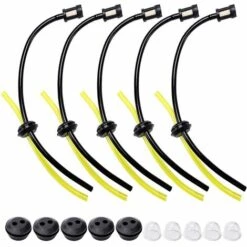 HEGUYEY 5 Ensembles Universel Filtre à Essence Kit, Tube D'étanchéité, Durites D'essence De Tondeuses Avec Poire D Amorçage, Pour Coupe-Herbe, Débroussailleuse, Tronconneuse Taille-Haie