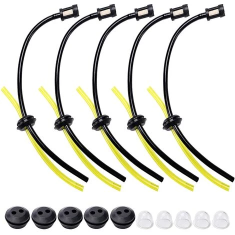 HEGUYEY 5 Ensembles Universel Filtre à Essence Kit, Tube D'étanchéité, Durites D'essence De Tondeuses Avec Poire D Amorçage, Pour Coupe-Herbe, Débroussailleuse, Tronconneuse Taille-Haie 3 HEGUYEY 5 Ensembles Universel Filtre à Essence Kit, Tube D'étanchéité, Durites D'essence De Tondeuses Avec Poire D Amorçage, Pour Coupe-Herbe, Débroussailleuse, Tronconneuse Taille-Haie