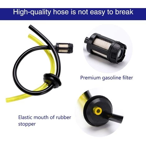 HEGUYEY 5 Ensembles Universel Filtre à Essence Kit, Tube D'étanchéité, Durites D'essence De Tondeuses Avec Poire D Amorçage, Pour Coupe-Herbe, Débroussailleuse, Tronconneuse Taille-Haie 4 HEGUYEY 5 Ensembles Universel Filtre à Essence Kit, Tube D'étanchéité, Durites D'essence De Tondeuses Avec Poire D Amorçage, Pour Coupe-Herbe, Débroussailleuse, Tronconneuse Taille-Haie – Image 2
