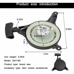 AOUGO Tirez Le Démarreur, Tirez Le Cordon De Démarrage Recoil Pull Starter Assembly Pièces De Rechange Pour Tondeuse à Gazon GXV140 GXV160 GX200 5.5HP 6.5HP Engine Tondeuse à Gazon -Débroussailleuse Soldes Magasin 64902650 4