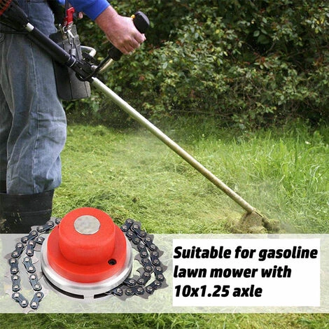 ELLE Tête De Tondeuse à Gazon Noire Pour Extérieur En Acier Au Manganèse Jardin Agriculture Accessoires Durables Désherbage Dur Durable (rouge) 4 ELLE Tête De Tondeuse à Gazon Noire Pour Extérieur En Acier Au Manganèse Jardin Agriculture Accessoires Durables Désherbage Dur Durable (rouge) – Image 2