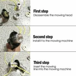 ELLE Débroussailleuse, Tête De Coupe En Aluminium, Tête D'herbe Tête De Coupe En Aluminium, Tête De Coupe De Gazon Pour Accessoires De Tondeuse à Gazon -Débroussailleuse Soldes Magasin 64915940 4