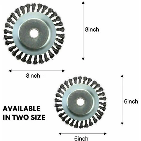 Tête Universelle De Coupe-Herbe De Brosse De Roue De Fil D'acier, Coupe-Bordures De Jardin Tête De Coupe De Brosse De Mauvaises Herbes De Jardin (1 Pièce,6 Pouces) 56Vingt 4 Tête Universelle De Coupe-Herbe De Brosse De Roue De Fil D'acier, Coupe-Bordures De Jardin Tête De Coupe De Brosse De Mauvaises Herbes De Jardin (1 Pièce,6 Pouces) 56Vingt – Image 2
