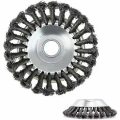 Brosse De Débroussailleuse à Gazon,Tête De Tondeuse à Fil Avec Roue En Fil D'acier Solide, Brosse à Désherber Ronde En Métal,Outil Multifonctionnel D'élimination Des Mauvaises Herbes(6 Pouces) 56Vingt