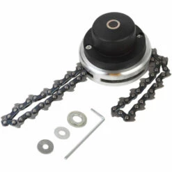 TANCYCO Tête De Tondeuse Avec Lame De Coupe-chaîne à Bobine Tête De Tondeuse à Gazon D'extérieur Outil De Mangeur De Tête De Tondeuse En Acier Pour Remplacement De Tondeuse à Gazon à Arbres Droits