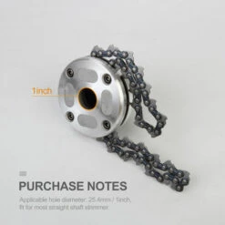 TANCYCO Tête De Tondeuse Avec Lame De Coupe-chaîne à Bobine Tête De Tondeuse à Gazon D'extérieur Outil De Mangeur De Tête De Tondeuse En Acier Pour Remplacement De Tondeuse à Gazon à Arbres Droits -Débroussailleuse Soldes Magasin 65002462 4