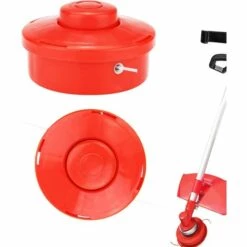 CESIèCLEFOU 2 Pièces Tête De Débroussailleuse Universelle,Têtes De Trimmer Universel Herbe Tondeuse, Pour Jardin Pelouse Patio,M10x1,25mm(Rouge) Lefou